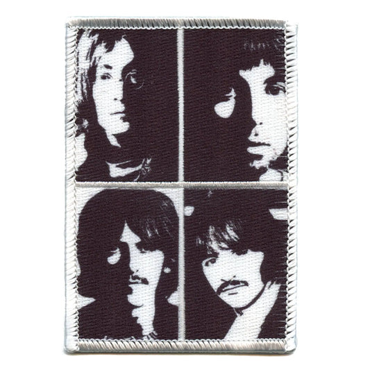 The Beatles Stencil Portraits Patch Iconic Rock Band Sublimated Iron On