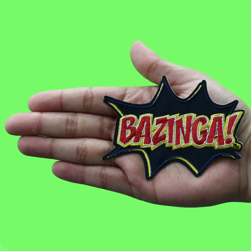 The Big Bang Theory Bazinga Comic Text Patch Classic TV Show Embroidered Iron On