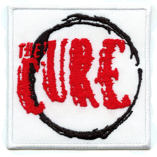 Patch musical The Cure avec logo en forme de cercle brodé à repasser