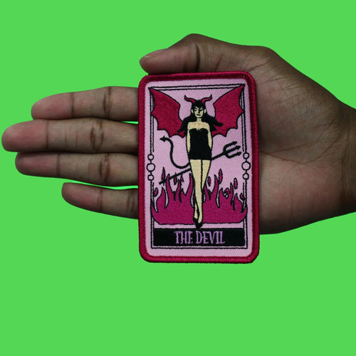 The Devil Tarot Card Patch Spiritual Readings Psychic Embroidered Iron On