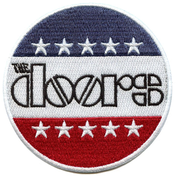 The Doors Logo Patch Stars & Stripes Embroidered Iron On