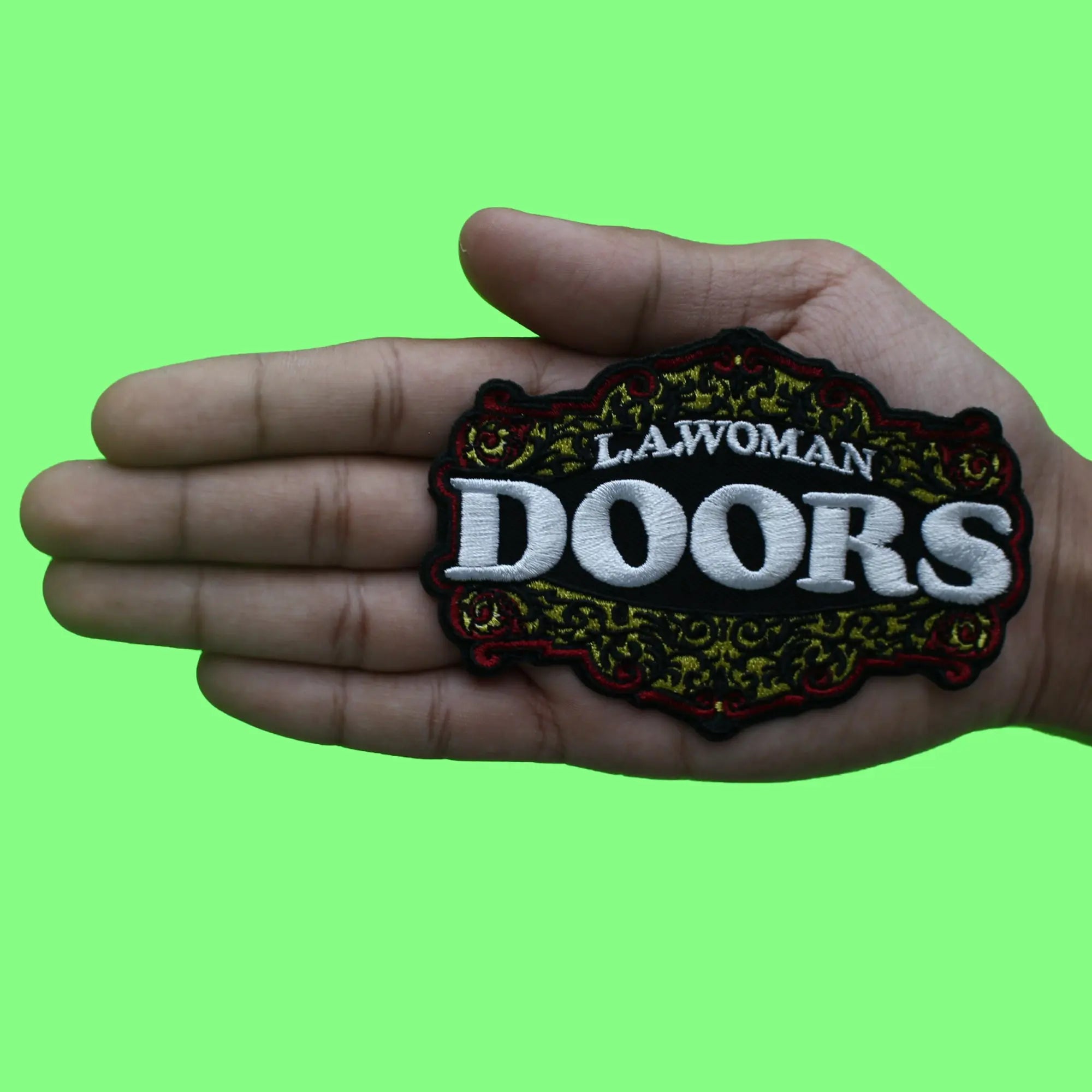 The Doors Script Patch LA Women Album Embroidered Iron On