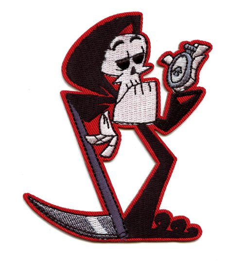 The Grim Adventures of Billy & Mandy Patch Times Up Cartoon Animation Embroidered Iron On