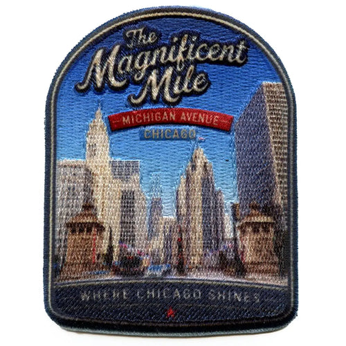 The Magnificant Mile Patch Travel Chicago Illinois Sublimated Embroidery Iron-On