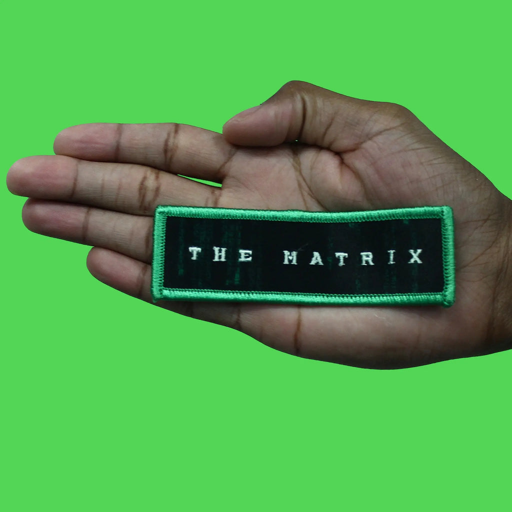 Matrix Patch Examples The Matrix Logo Patch American Cyberpunk Movie Embroidered Iron on ...