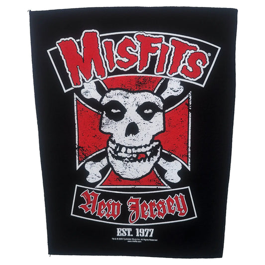 The Misfits Biker Back Patch Punk Rock Est. 1977 XL DTG Printed Sew On