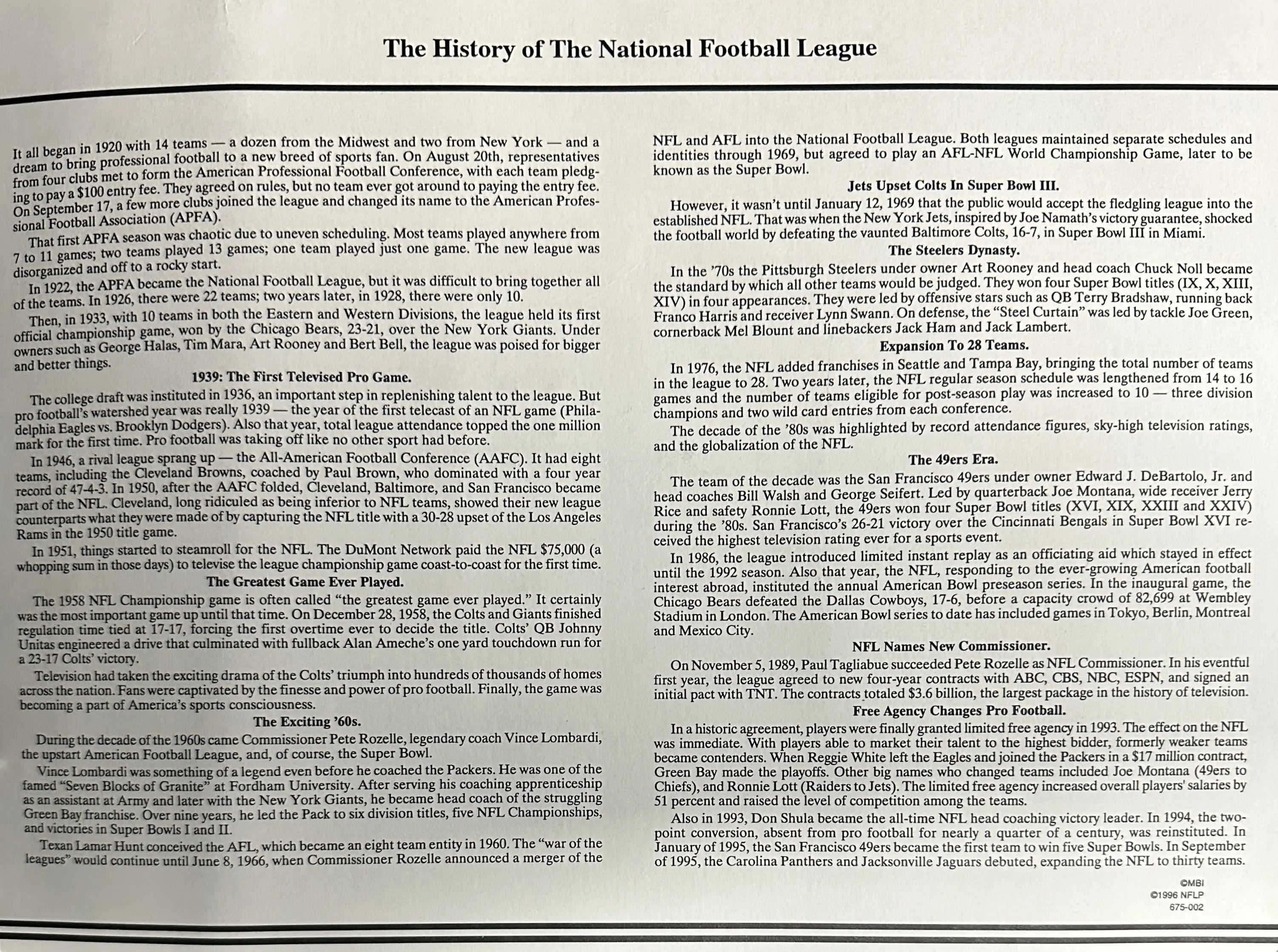 The Official NFL Shield Willabee & Ward Patch National Football League (Discontinued)