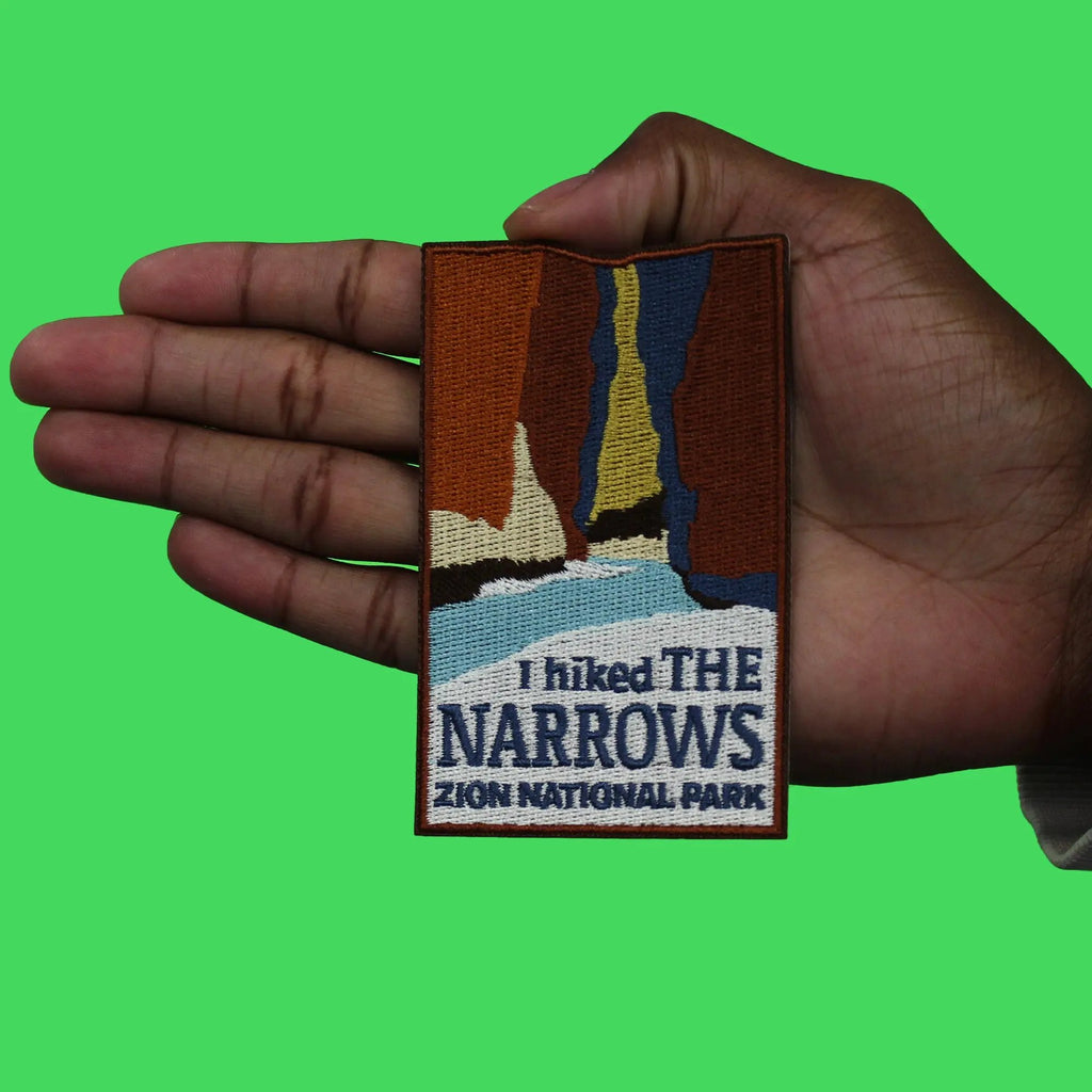 The Narrows Travel Patch National Park Embroidered Iron On