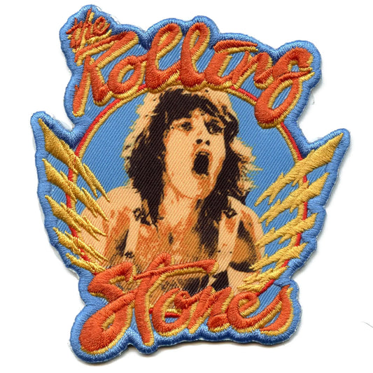 The Rolling Stones Patch Mick Jagger Retro Portrait Sublimated Embroidery Iron On