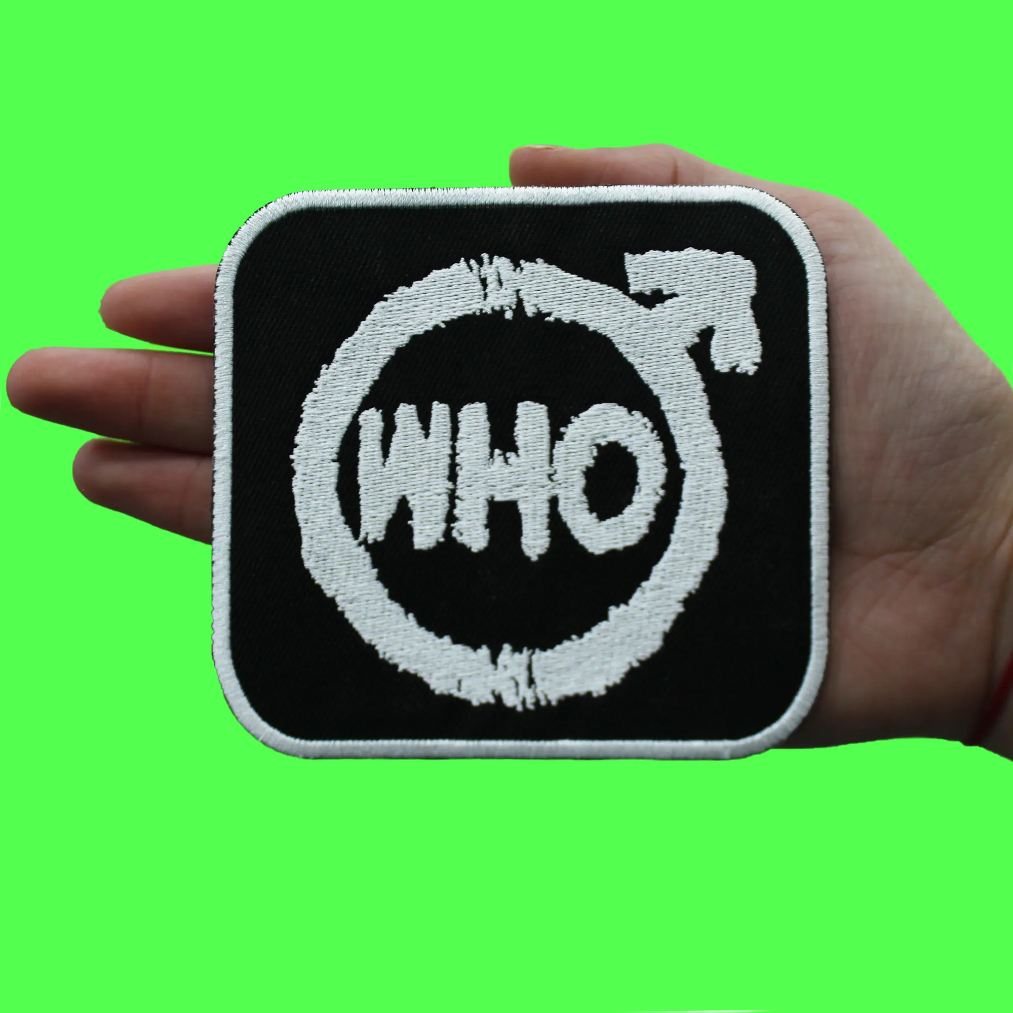 The Who Spray Logo Patch English Rock Band Embroidered Iron On