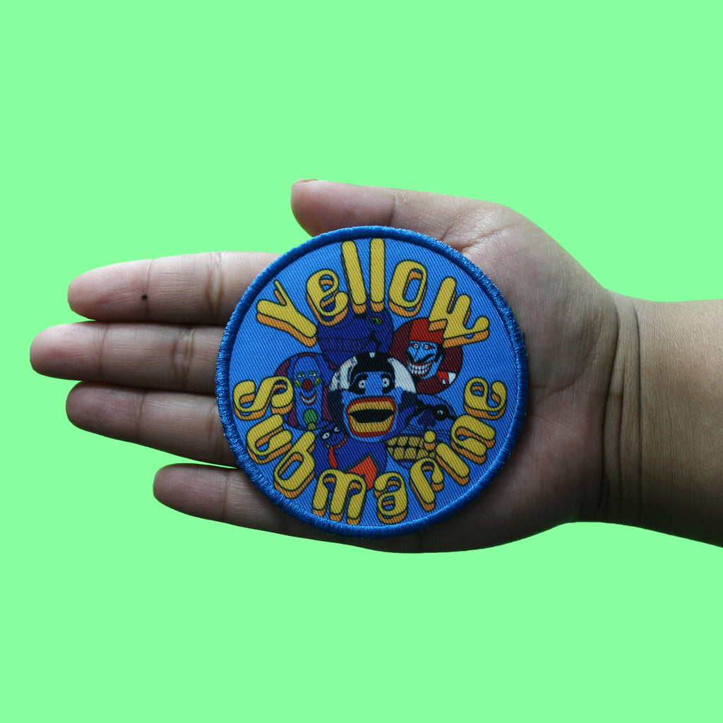 The Beatles Yellow Submarine Patch Baddies Circle Cover Sublimated Embroidered Iron On