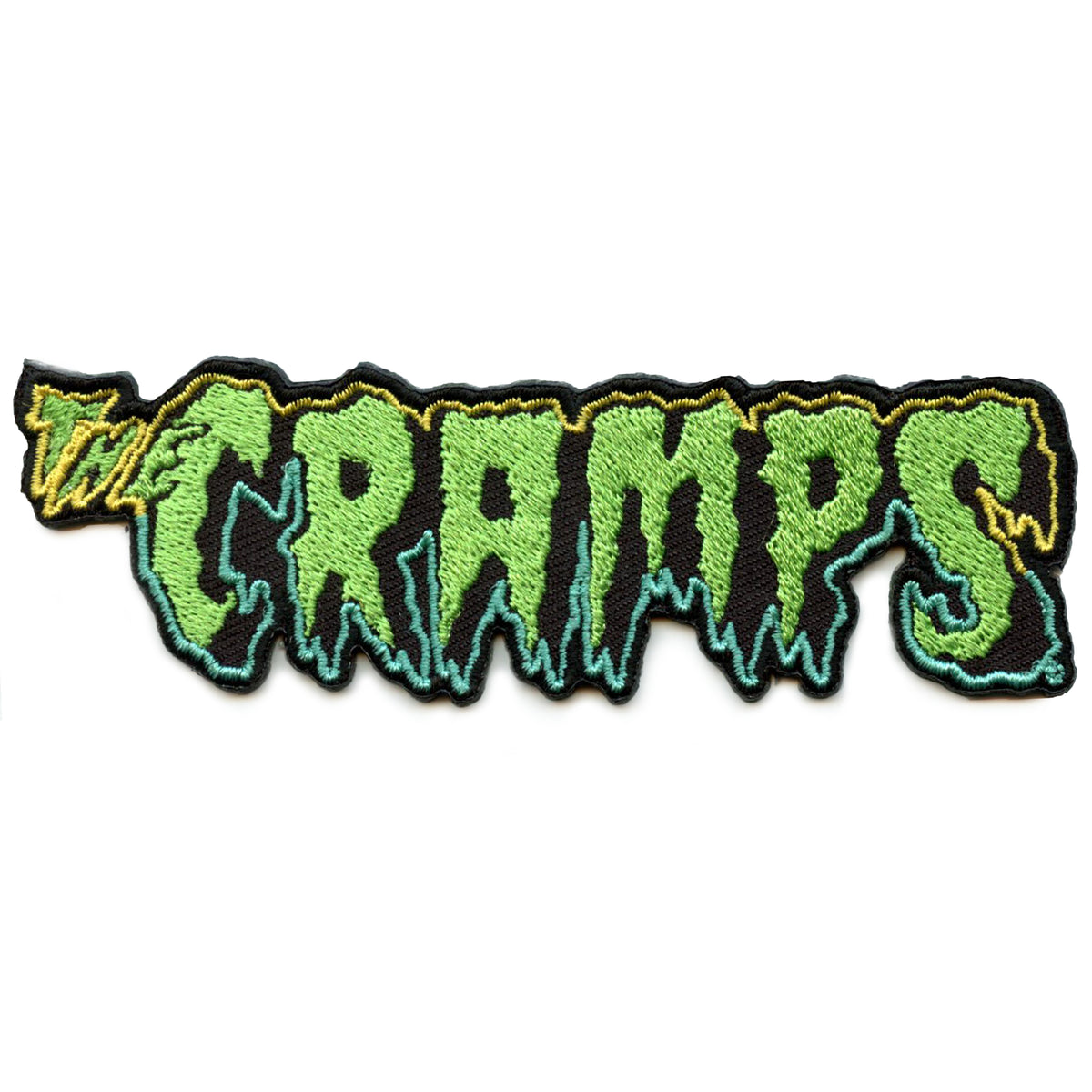 The Cramps Green Logo Patch Punk Rock Band Embroidered Iron On