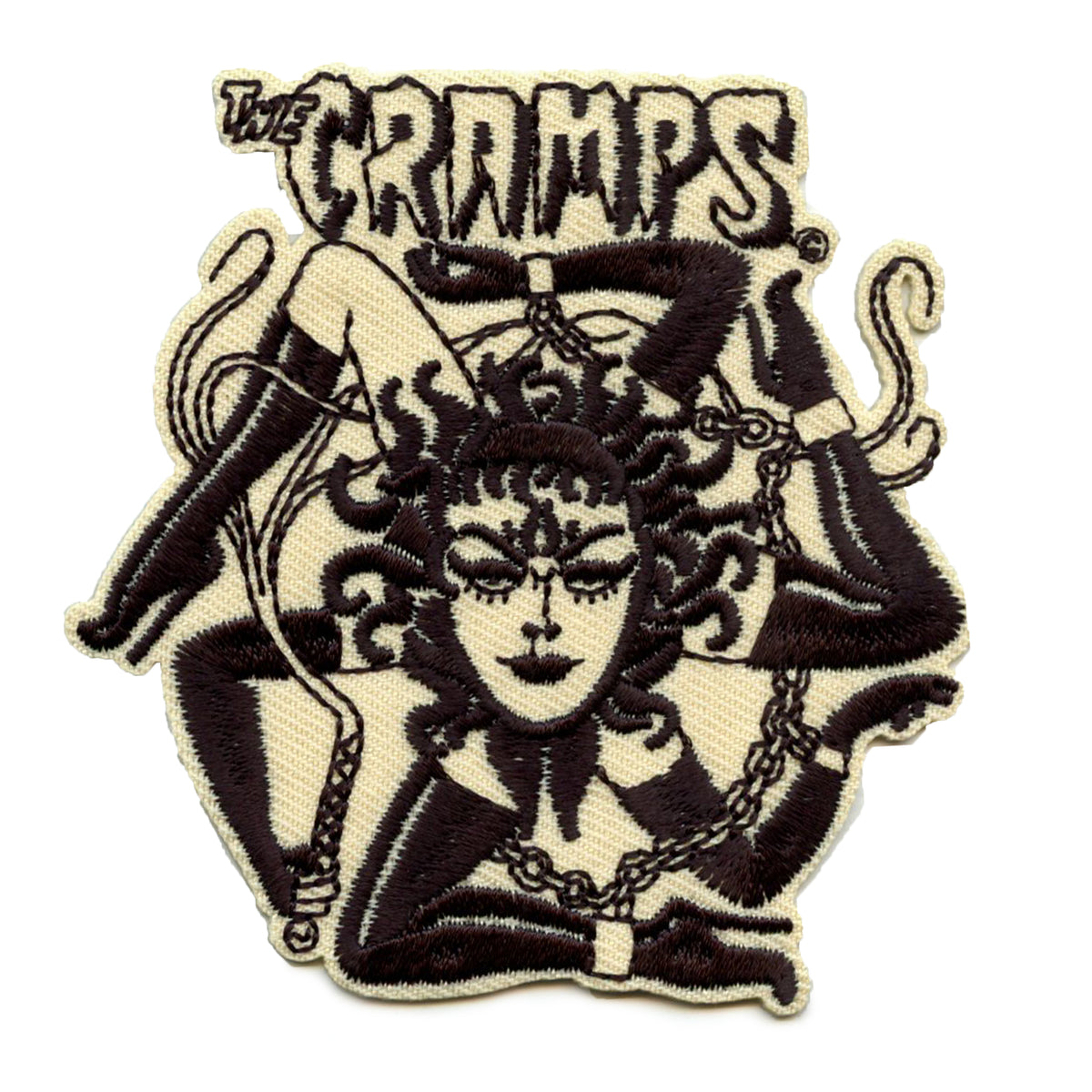 The Cramps Leg Woman Patch Punk Rock Band Woven Iron On