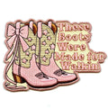 Boots Were Made For Walkin Patch Western Country Music Embroidered Iron On