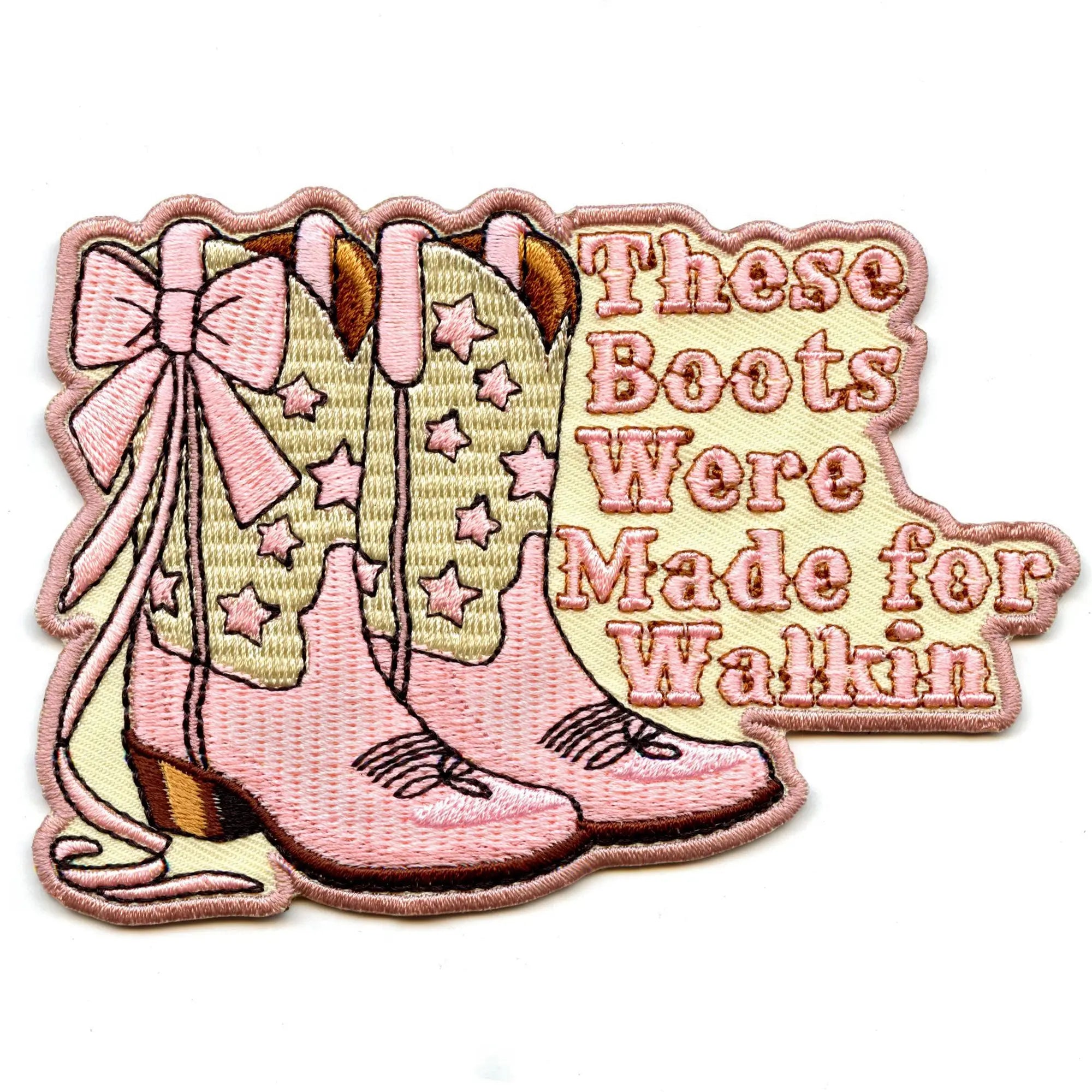 Boots Were Made For Walkin Patch Western Country Music Embroidered Iron On