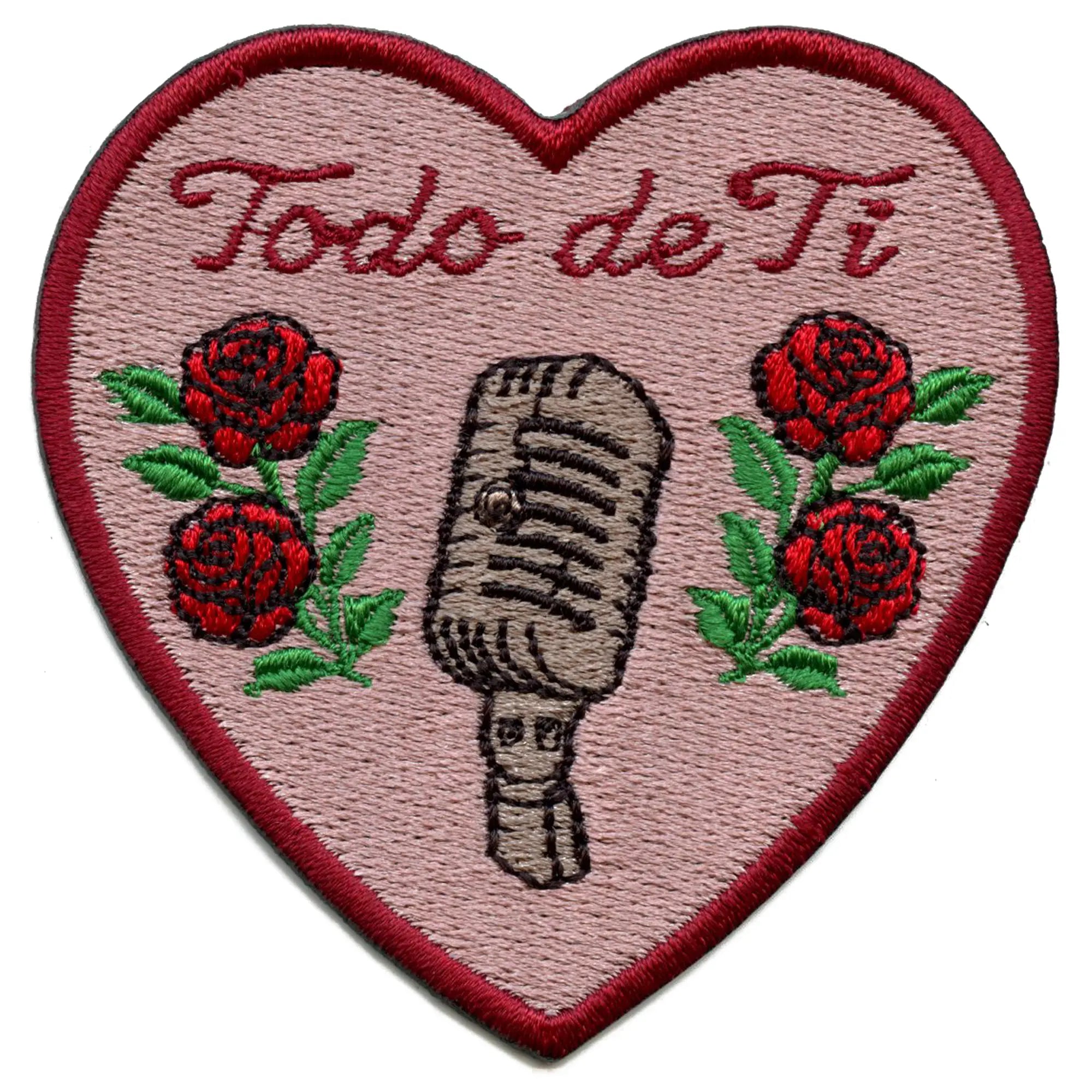 Todo De Ti Patch Latino Reggaeton Artist Heart Embroidered Iron on