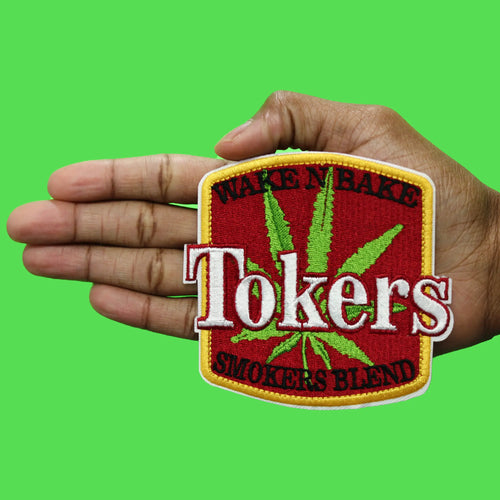 Tokers Smoker Blend Patch Wake N Bake Embroidered Iron On