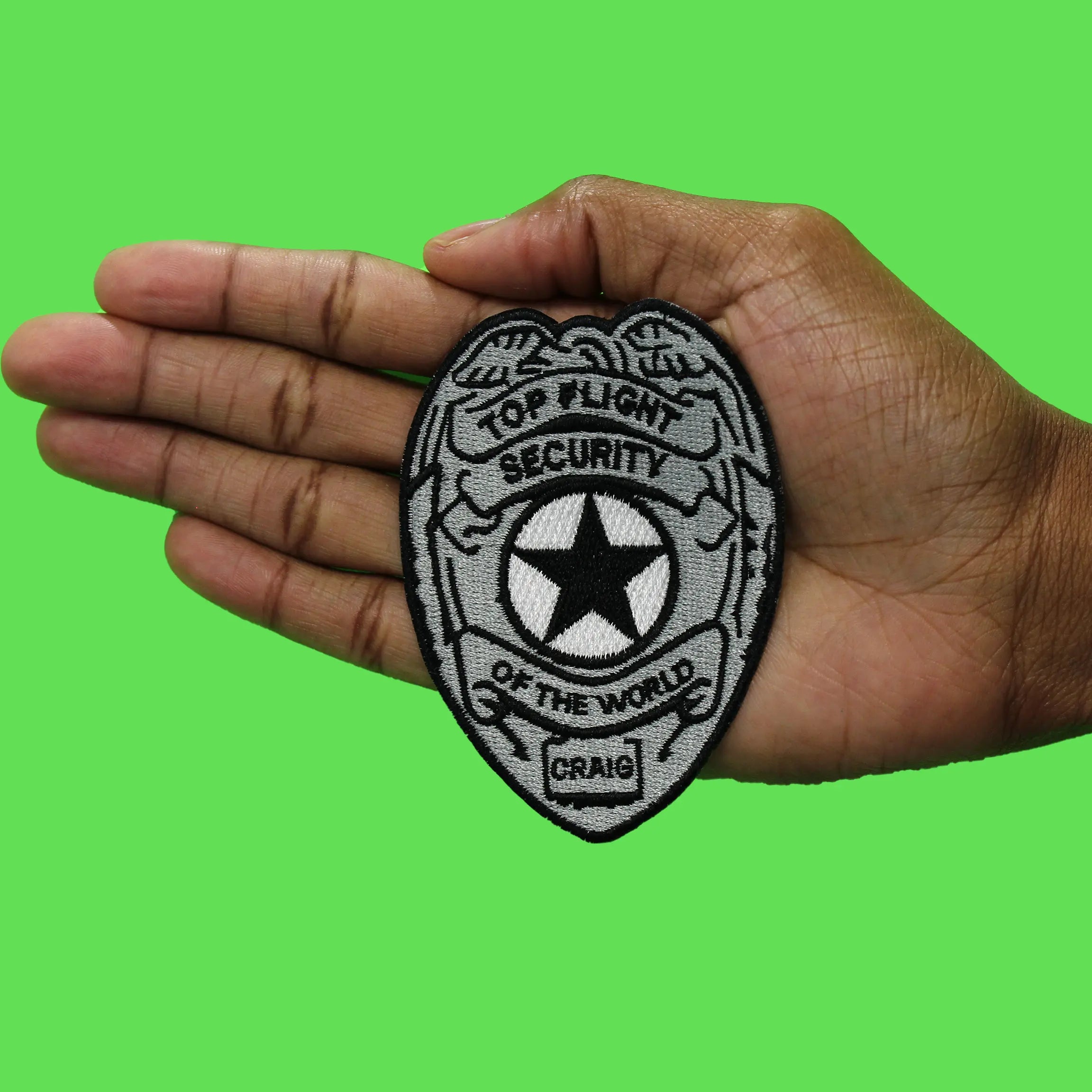 Top Flight Security Of The World Patch Craig Guard Badge Embroidered Iron On