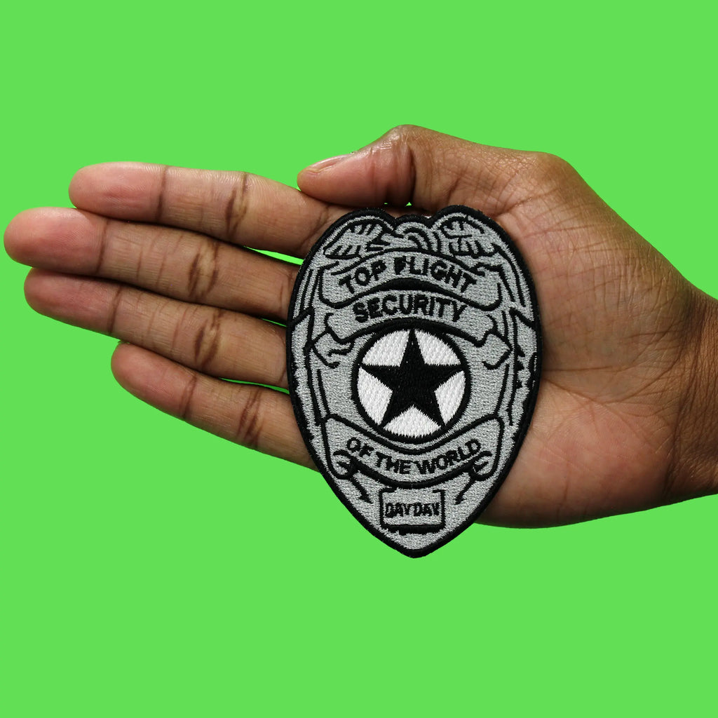 Top Flight Security Of The World Patch Day-Day Guard Badge Embroidered Iron On