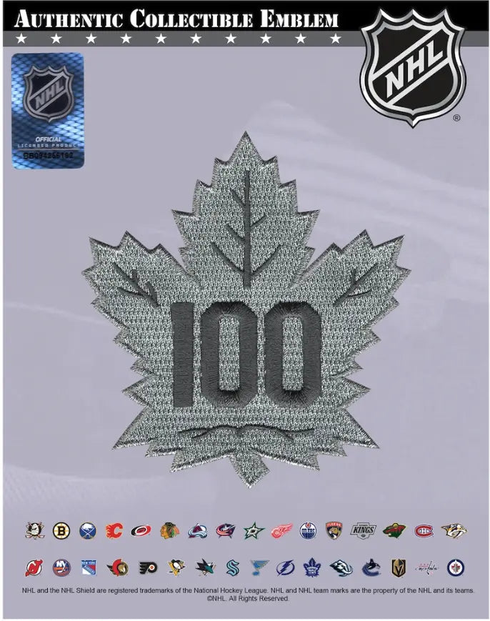 Toronto Maple Leafs 100th Anniversary Jersey Patch 2017 Season