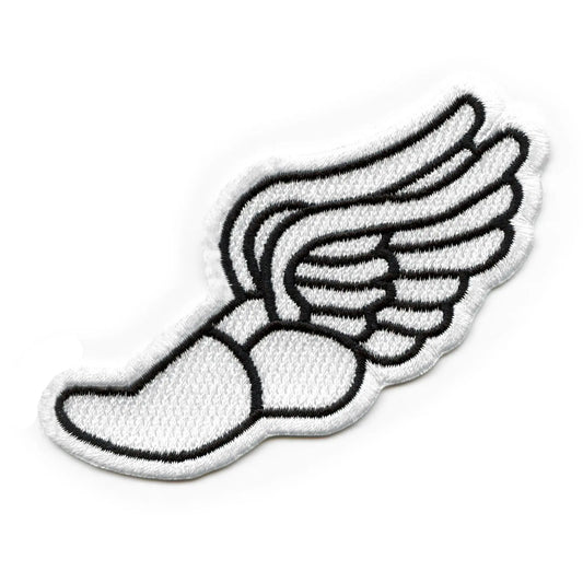 Track and Field Winged Foot Patch Sport Athletic Embroidered Iron On