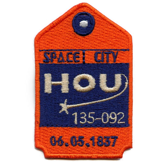 Travel Tag Houston Patch Souvenir Space City Embroidered Iron On