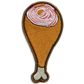 Patch émoticône cuisse de dinde viande nourriture dessin animé brodé thermocollant