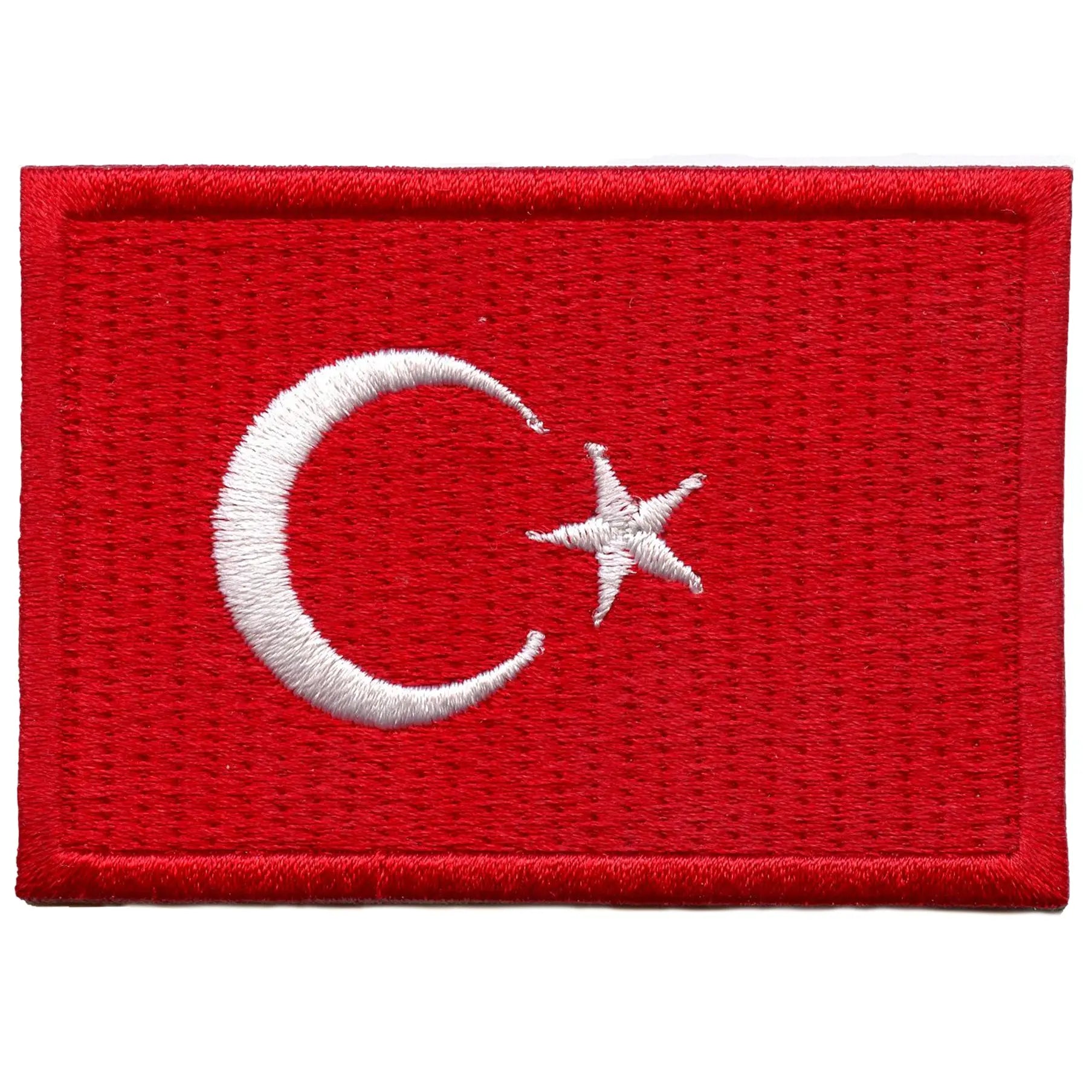 Türkiye Country Flag Patch Travel Culture Memorabilia Embroidered Iron-On
