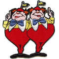 Tweedledee Tweedledum Twins Patch Adventures In Wonderland Characters Embroidered Iron On