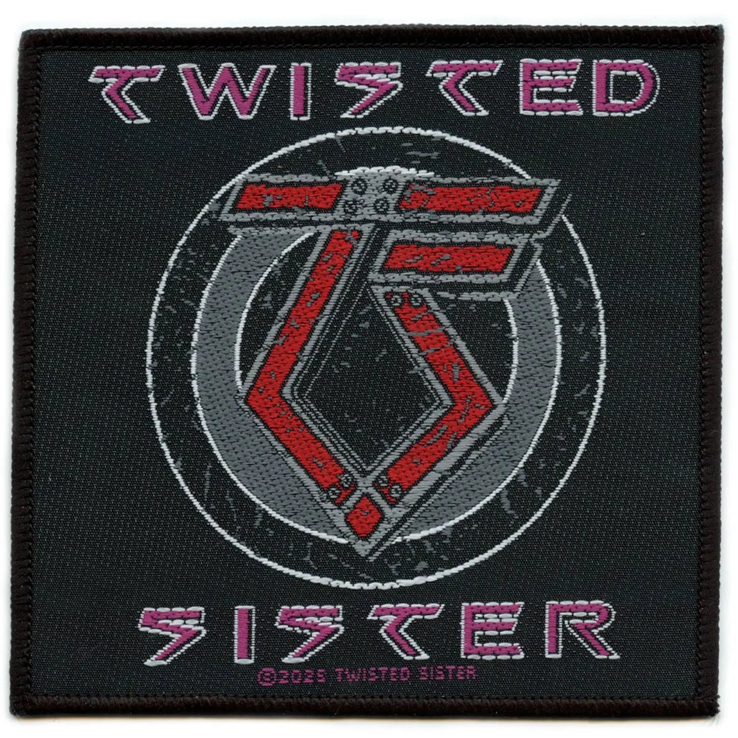Twisted Sister Steel Logo Patch 80s Glam Metal Woven Sew On