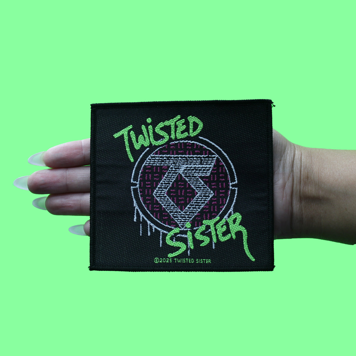 Twisted Sisters Spray Logo Patch 80s Glam Metal Woven Sew On