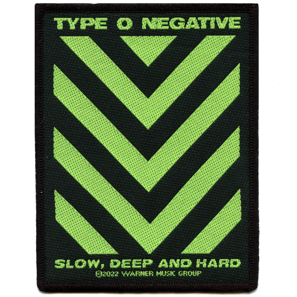 Type O Negative Grunge Rock Patch Slow Deep & Hard Woven Iron On