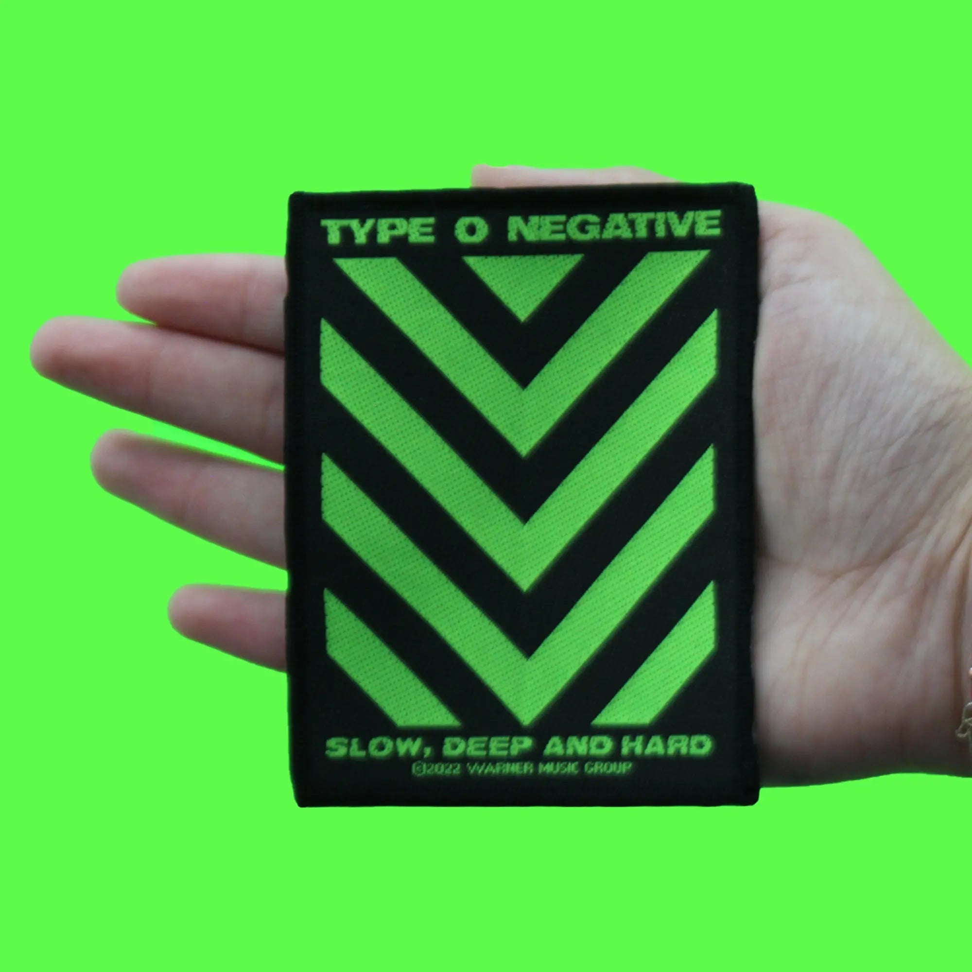 Type O Negative Grunge Rock Patch Slow Deep & Hard Woven Iron On