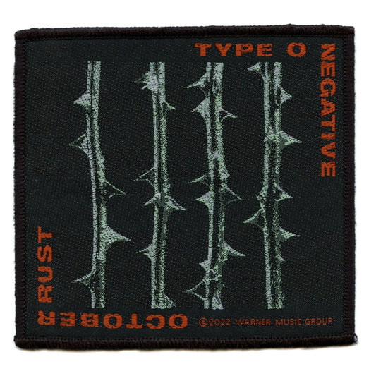 Patch Type O Negatif Octobre Rouille New York Tissé Thermocollant