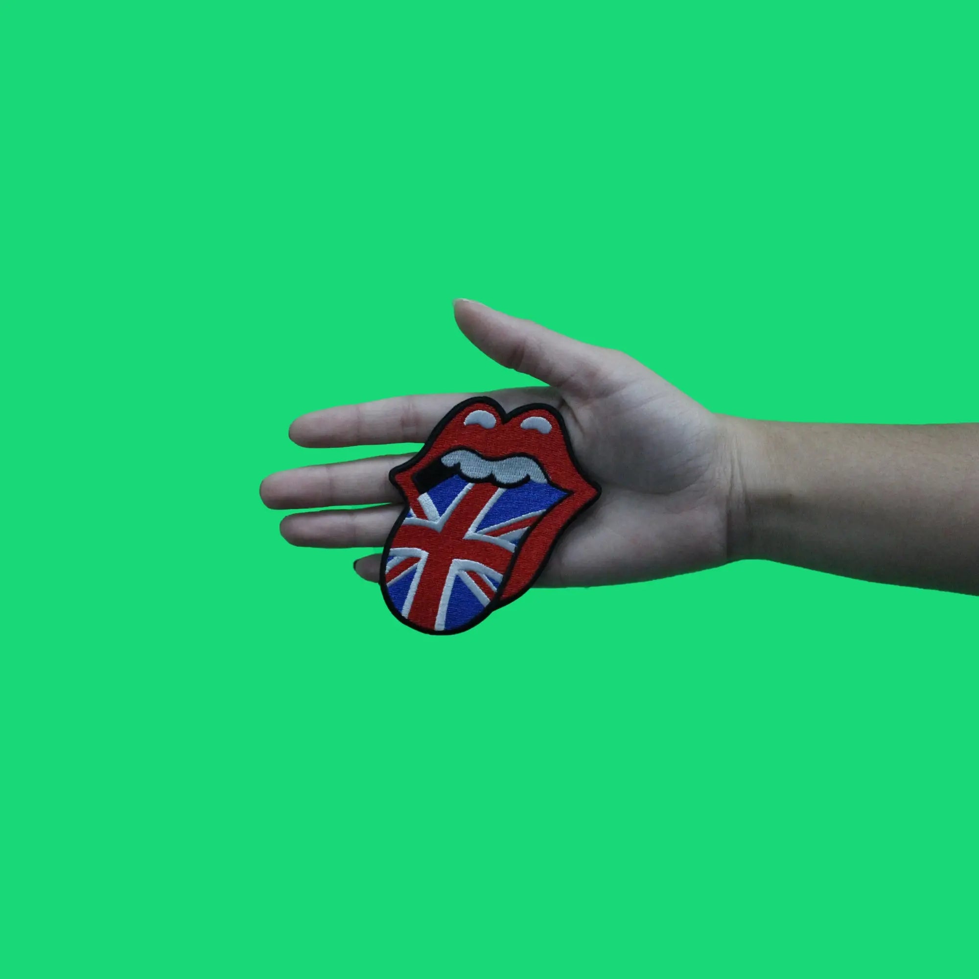 ROLLING STONES ZUNGE LOGO AUFNÄHER 5x7cmOHNE LEIM MUSIC (Gebraucht) In - Foto 3