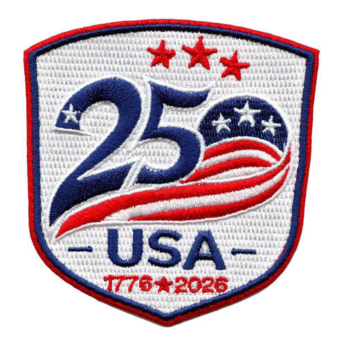USA 250 Patriotic Patch EST 1776 2026 Embroidered Iron On