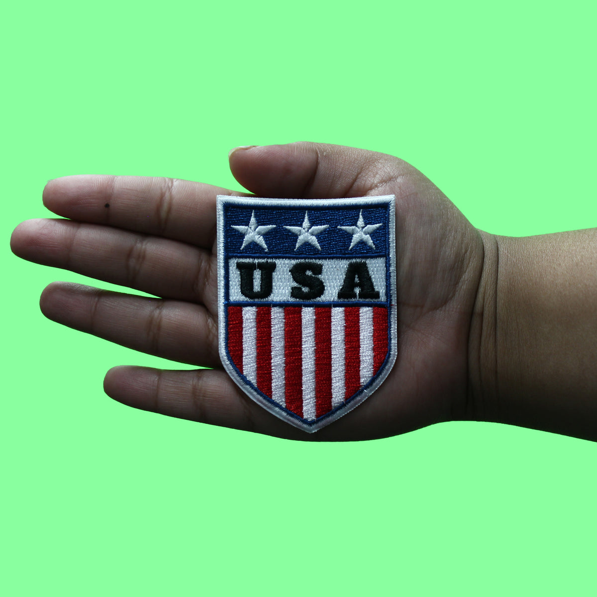 USA Soccer Shield Patch Travel Sports Souvenir Embroidered Iron-On
