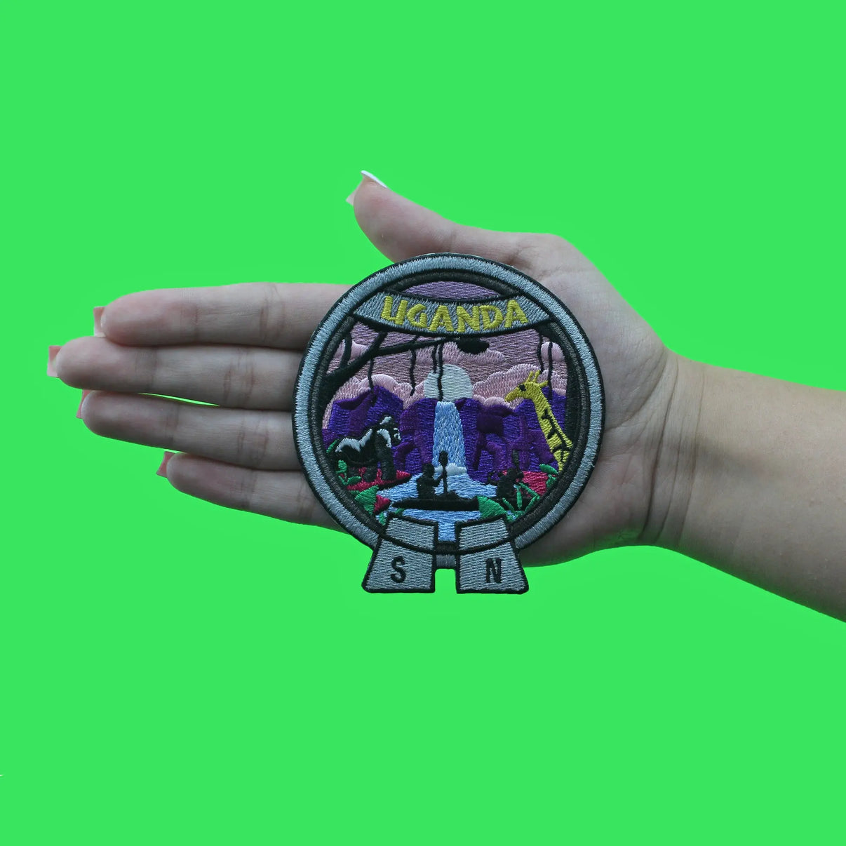 Uganda Flag Vector PNG Images, Made In Uganda Silver Badge And Icon With Central Glossy Ugandan Flag Symbol And Stars 8315343 - Foto 6