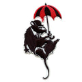 Banksy Umbrella Rat Patch Famous Graffiti Art Embroidered Iron On