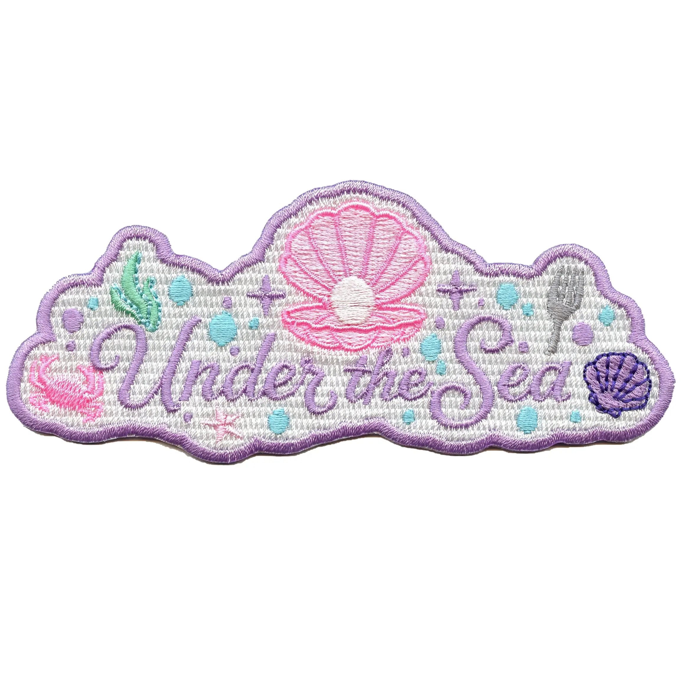 Under The Sea Patch Mystical Water Princess Embroidered Iron-On