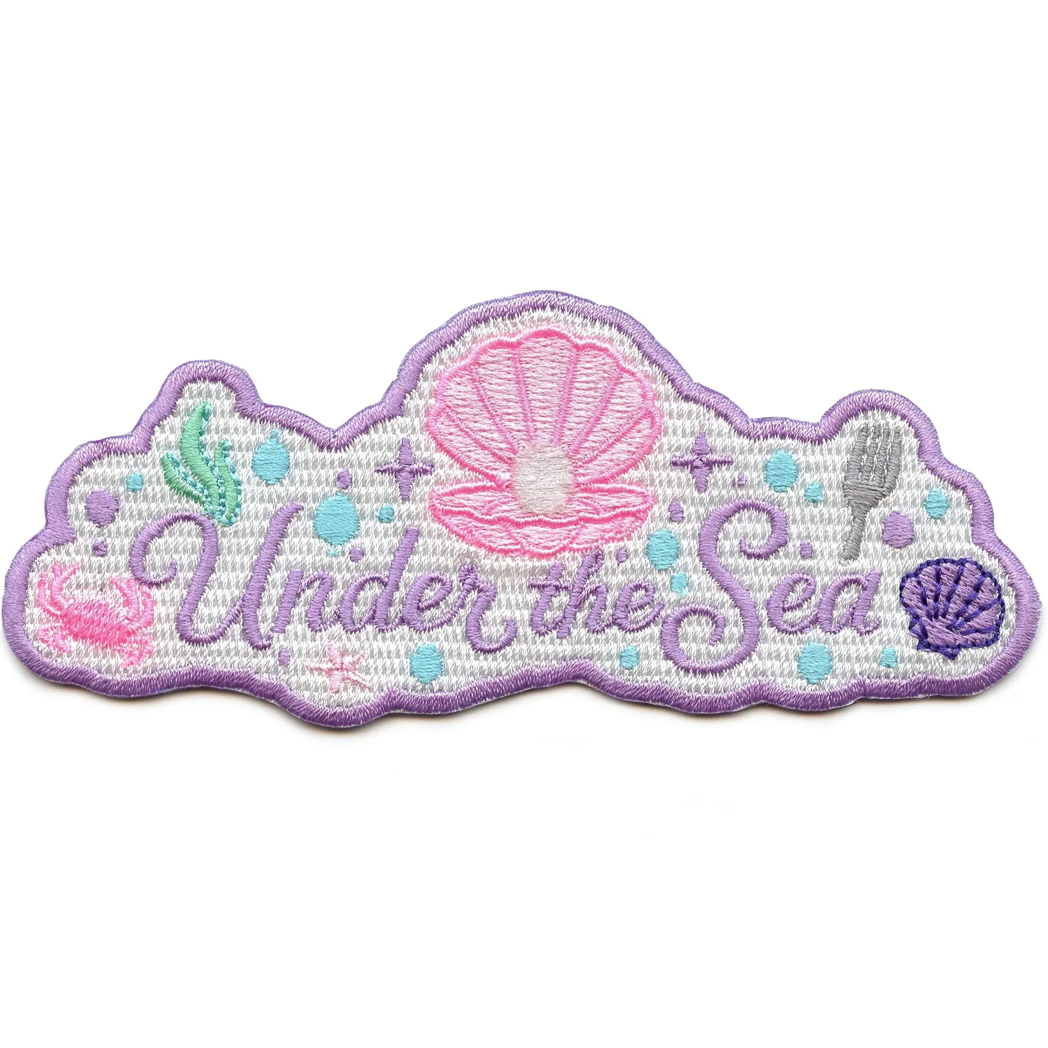 Under The Sea Patch Mystical Water Princess Embroidered Iron-On