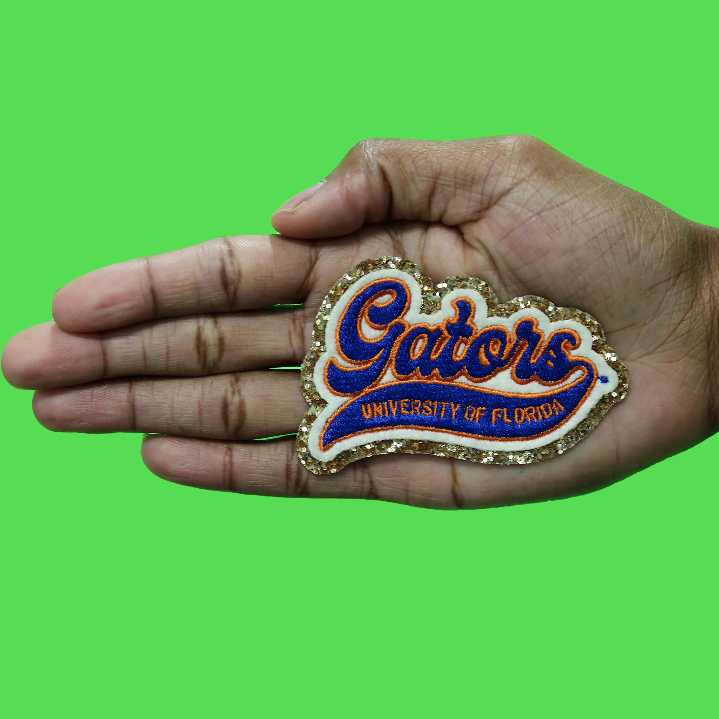 University of Florida Gators Patch Gold Script Embroidered Iron On