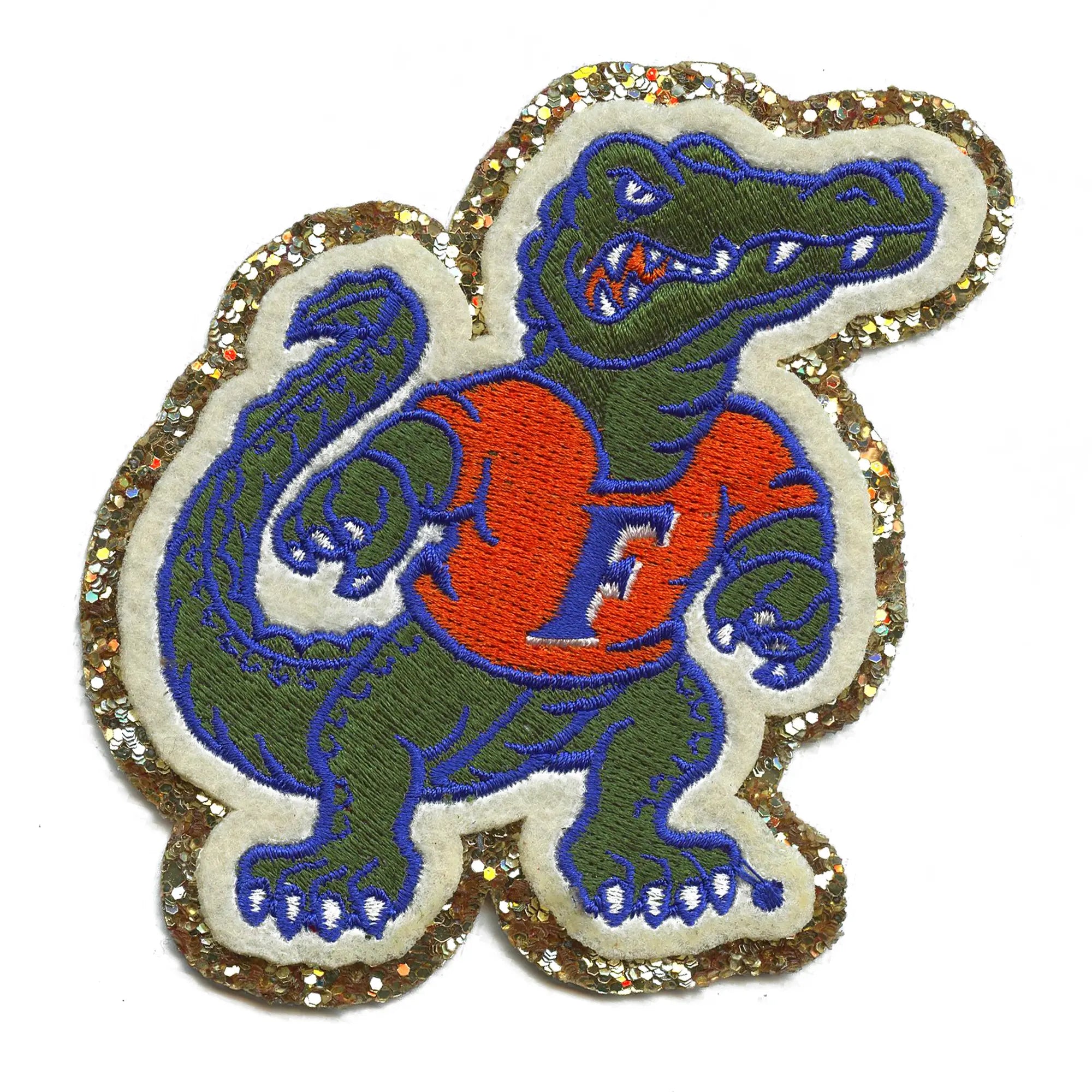 University of Florida Patch Gold Gator Mascot Embroidered Logo