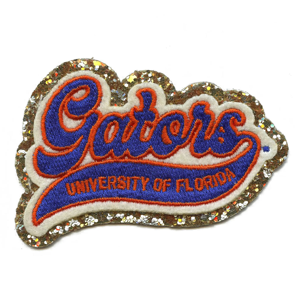 University of Florida Patch Gold Gators Script Embroidered Iron On