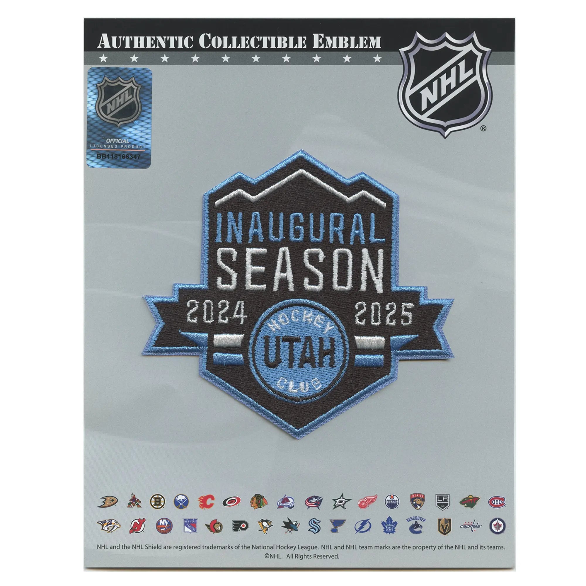 Utah Mammoth Hockey Club Inaugural Season Logo Shoulder Jersey Patch (2024-2025)