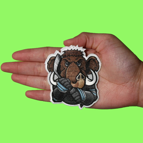 Utah Salt Lake City Mascot PhotoPatch Hockey Mammoth Parody Embroidery Iron On
