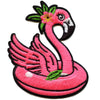 Cute Pink Flamingo Patch Summer Pool Float Embroidered Iron On