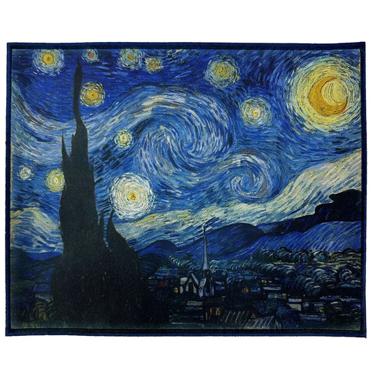 Van Gogh Starry Night Patch Blue Boarder XL Art Sublimation Iron On PhotoPatch