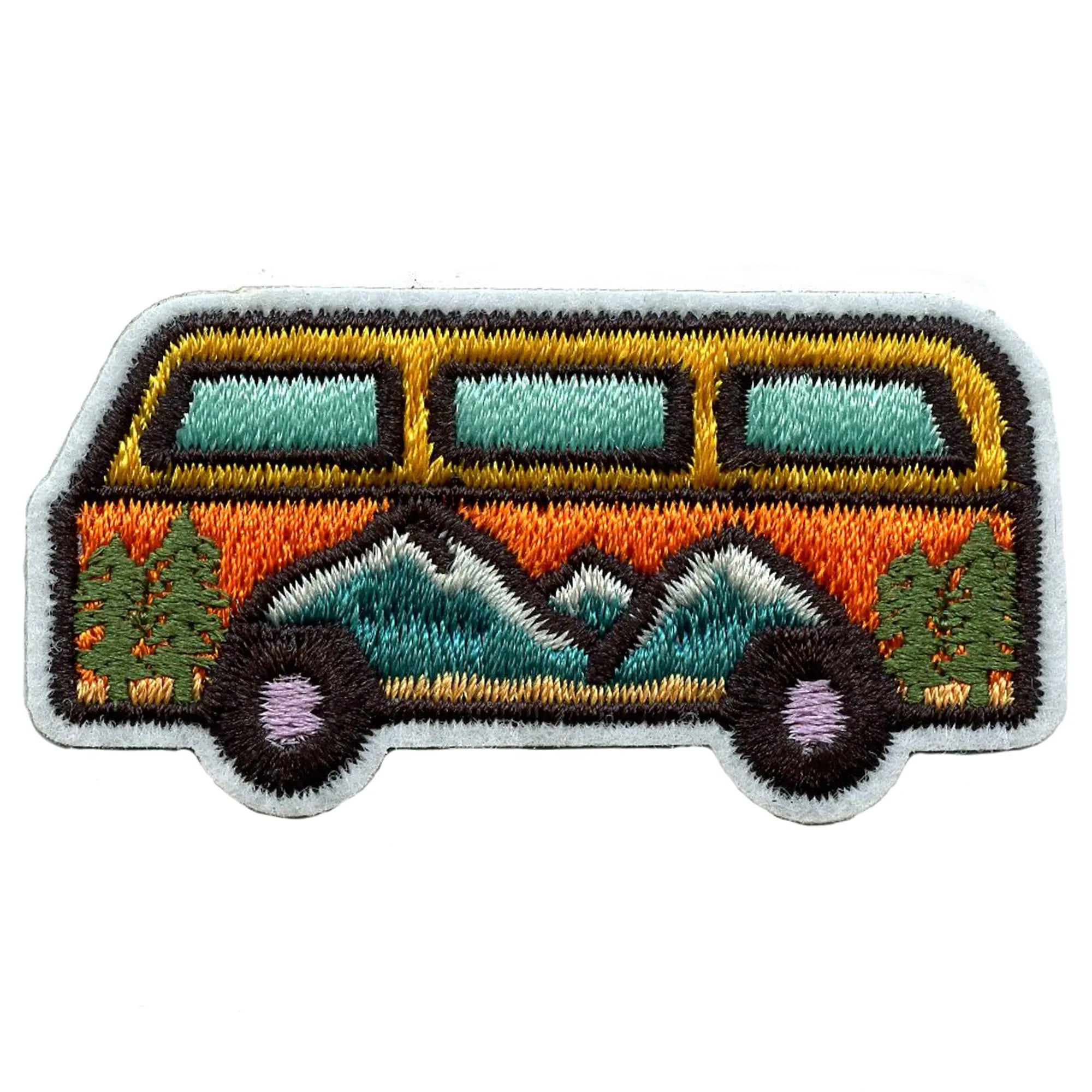 Van Mountain Traveler Patch Vehicle Nature Hiking Embroidered Iron On