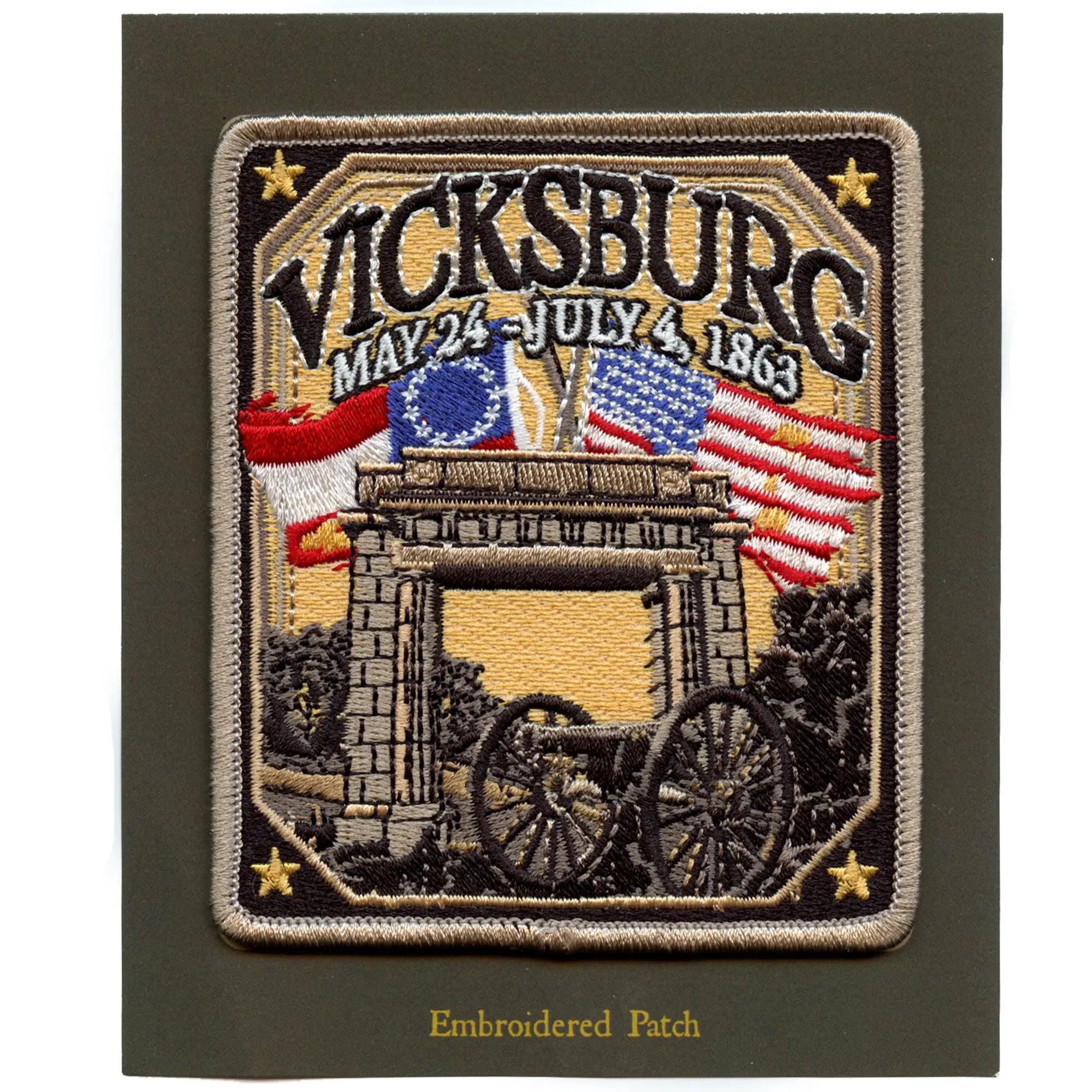 Patch militaire brodé Vicksburg Stars And Stripes du parc national du Mississippi